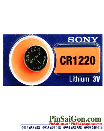Pin CR1220 _Pin Sony CR1220; Pin 3v lithium Sony CR1220 _Made in Indonesia