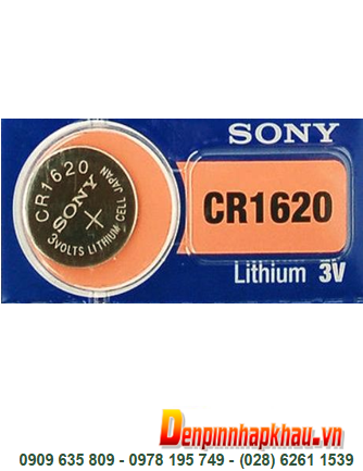 Pin CR1620 _Pin Sony CR1620; Pin 3v lithium Sony CR1620 _Made in Indonesia