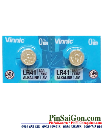 Pin Vinnic L736F, AG3, LR41 _Pin cúc áo 1.5v Vinnic L736F, AG3, LR41