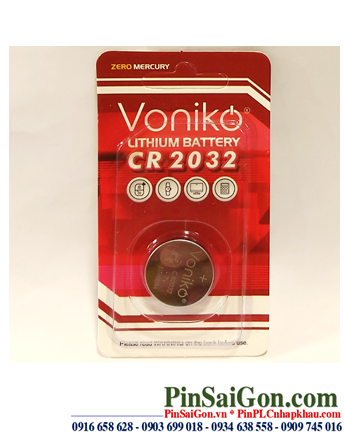 Voniko CR2032 _Pin đồng xu 3v lithium Voniko CR2032 chính hãng (Loại vỉ 1viên)